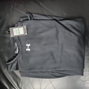Under Armour (UA) long sleeved, black, loose fit tee